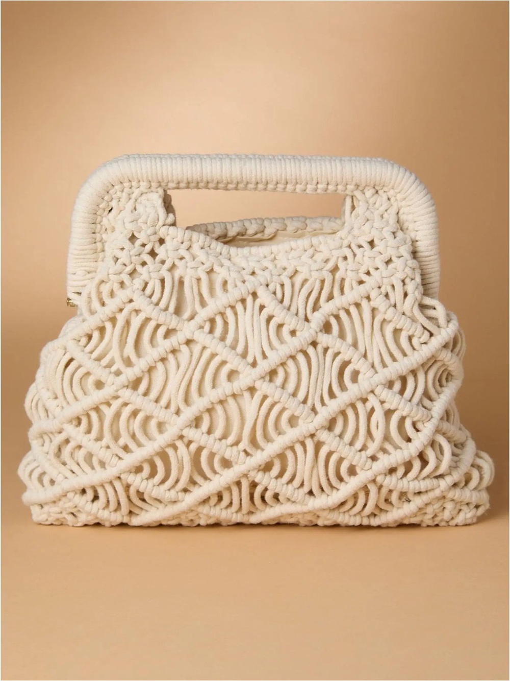 NEW Altar’d State Carolina Macrame Bag with Gold Chain